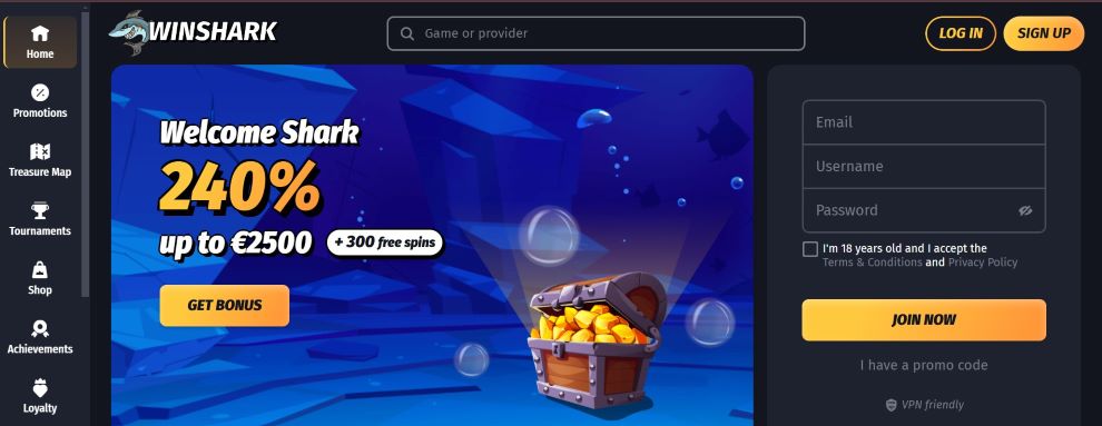 Winshark Casino Online