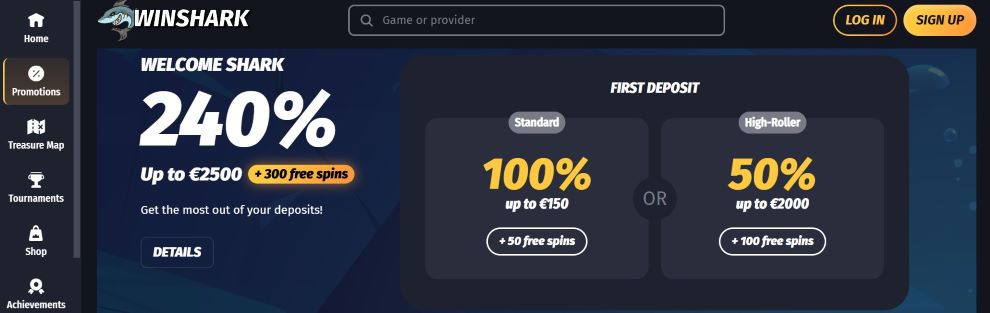 Winshark Casino Bonus